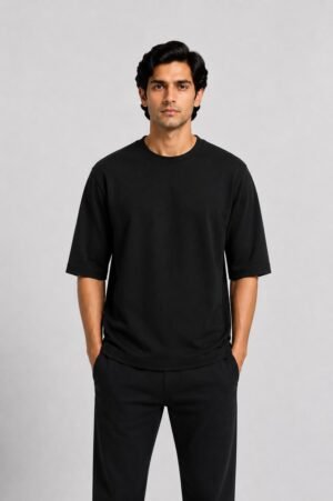 Black Oversized Plain Tshirt