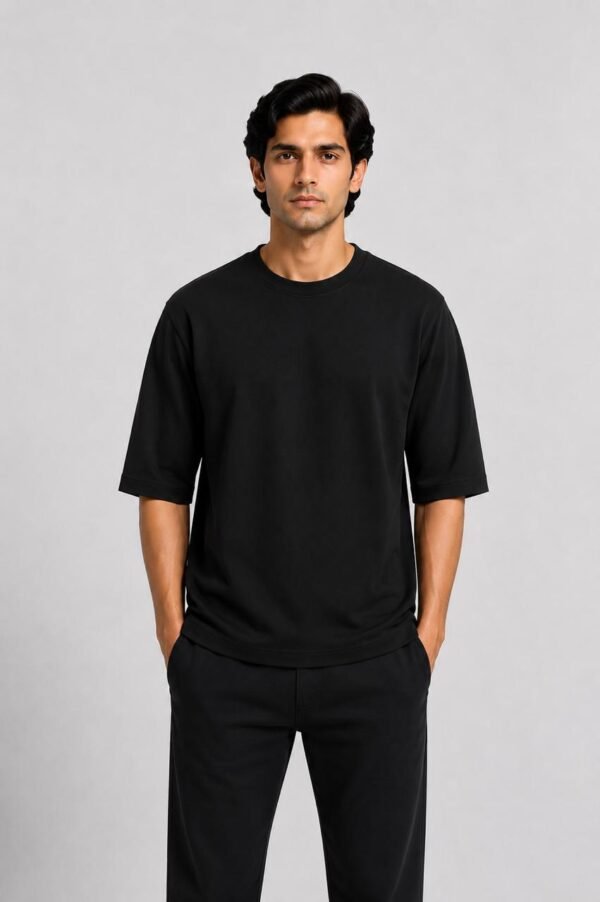 Black Oversized Plain Tshirt