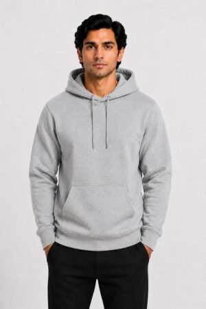 Grey Cotton Hoodies for Men