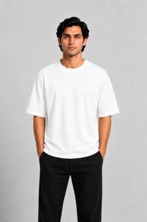 White Oversized Plain Tshirt